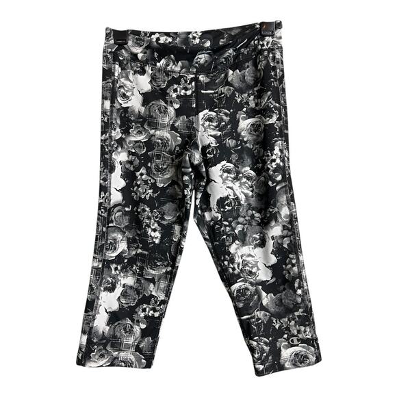 Champion Womens Athletic Capri Pants S Small Floral Workout Gym Running Yoga - Picture 1 of 4
